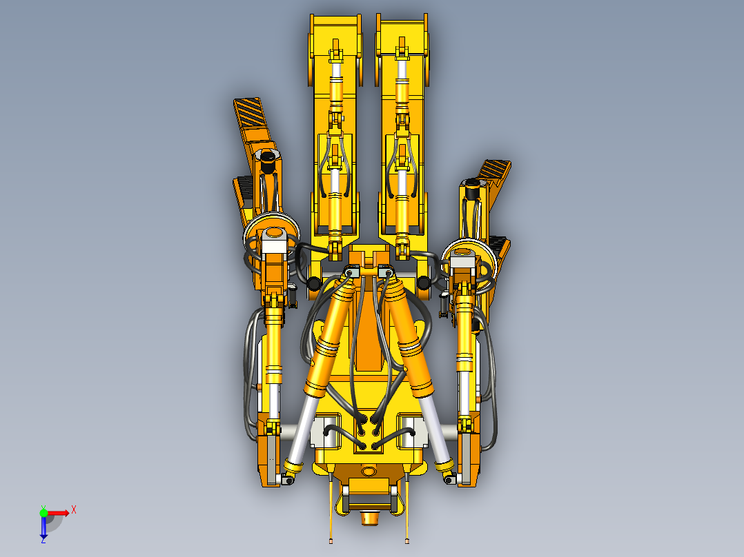 穿戴机械臂俯视图