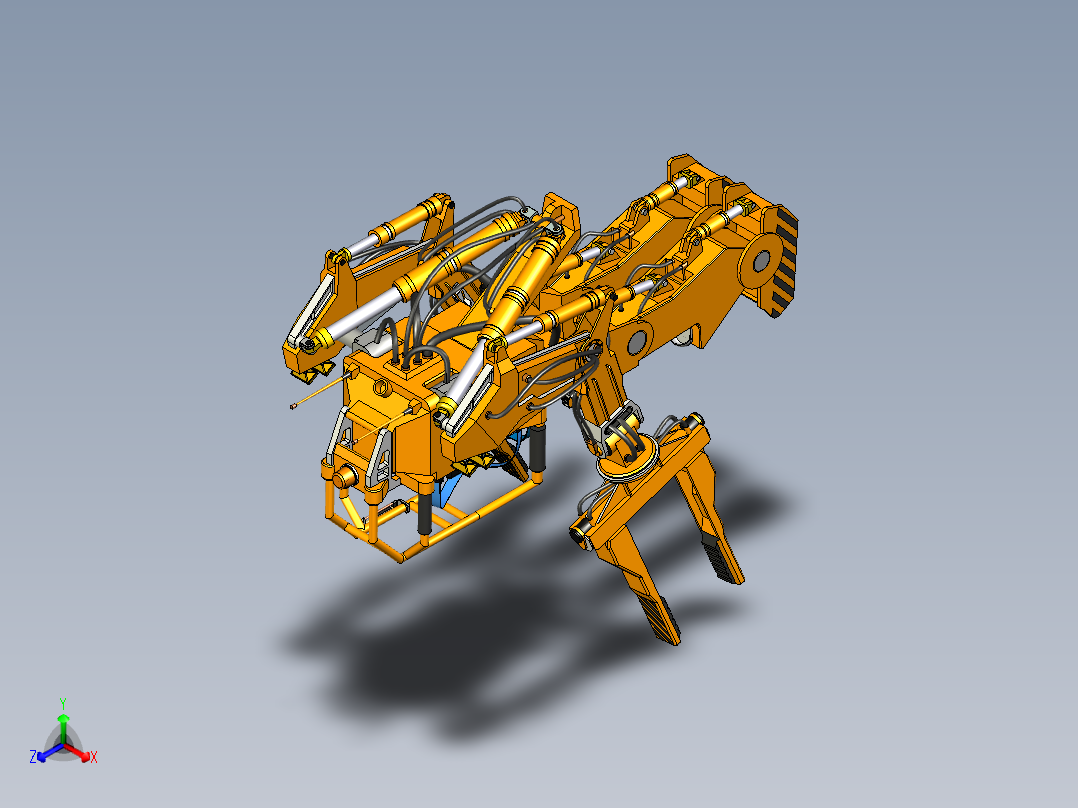 穿戴机械臂正等轴测图