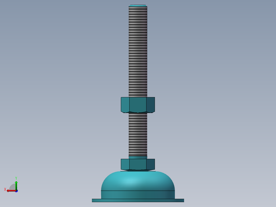 地脚座3d模型后视图