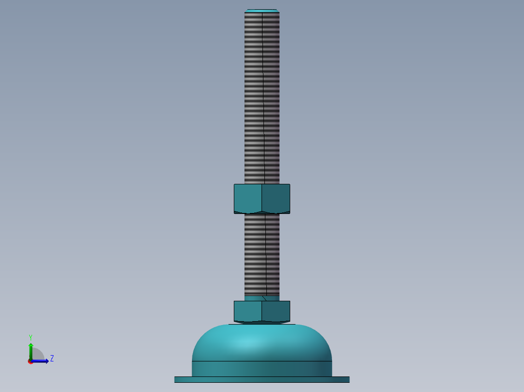 地脚座3d模型左视图