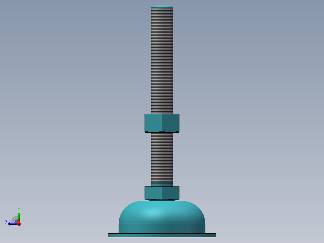 地脚座3d模型右视图