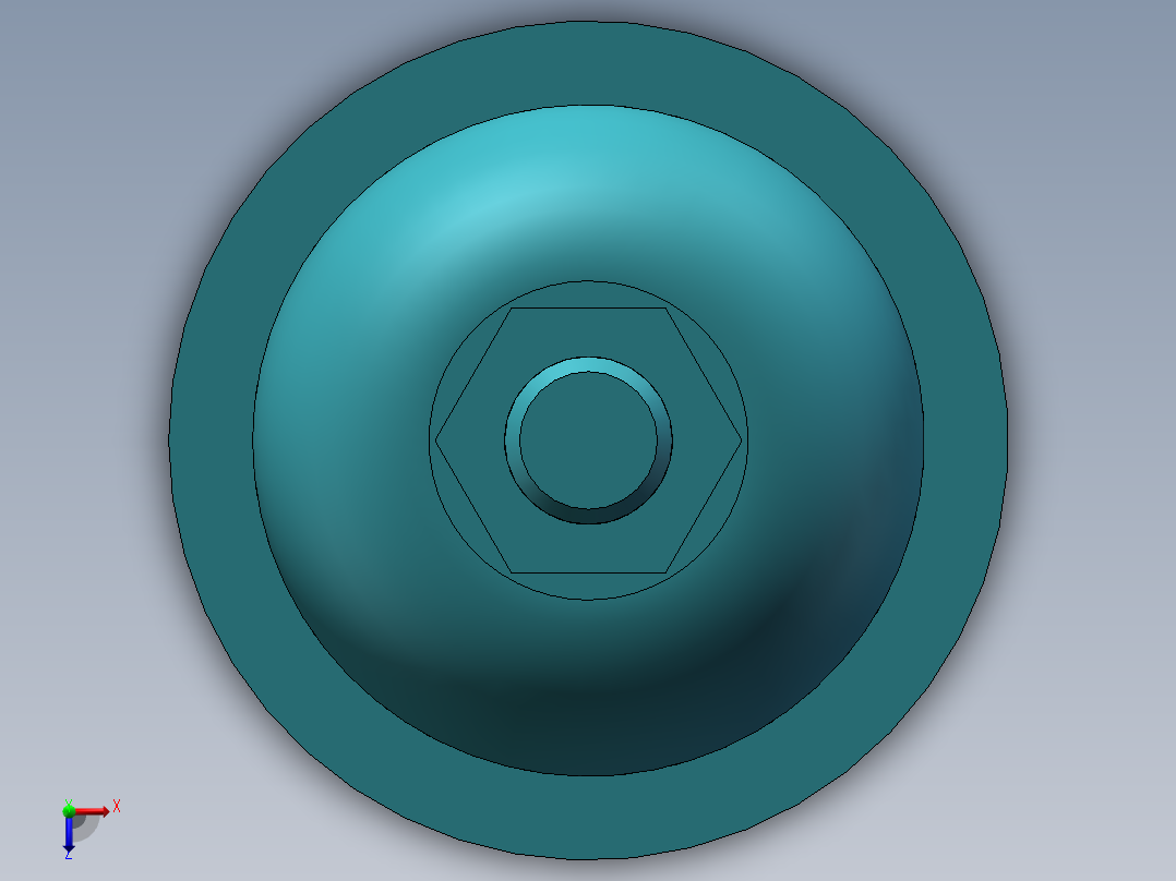 地脚座3d模型俯视图