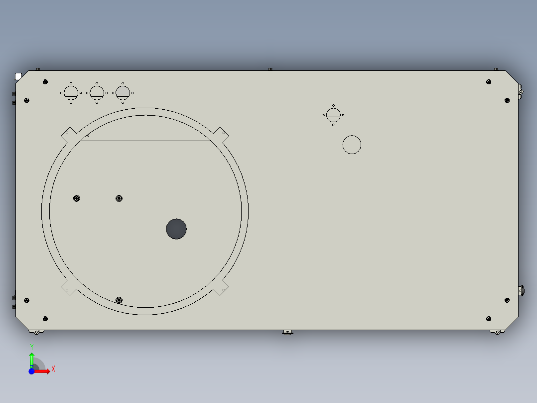 注塑机集中供料系统3D图纸前视图