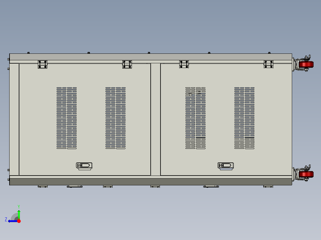 注塑机集中供料系统3D图纸右视图