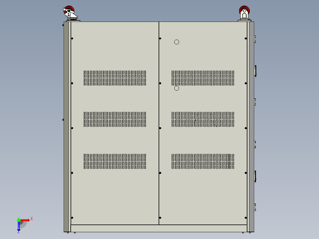 注塑机集中供料系统3D图纸俯视图
