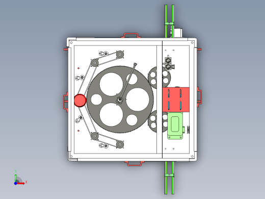 自动化内外洗瓶机3D图纸h777 K145 非标自动化设备3D图纸3D模型前视缩略图