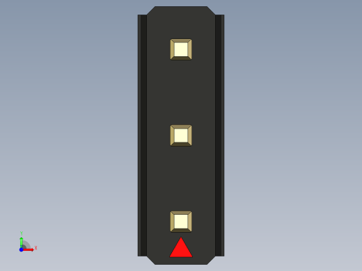彩色公头100mil（2.54mm）系列-DS1021_black_3x01p_100mil_Type1_rev1.0前视缩略图