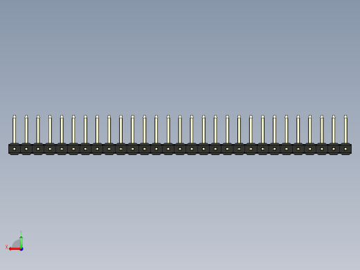 彩色公排针 100mil 2.54mm 系列-DS1022_black_29p_100mil_TypeU_rev1.0后视缩略图