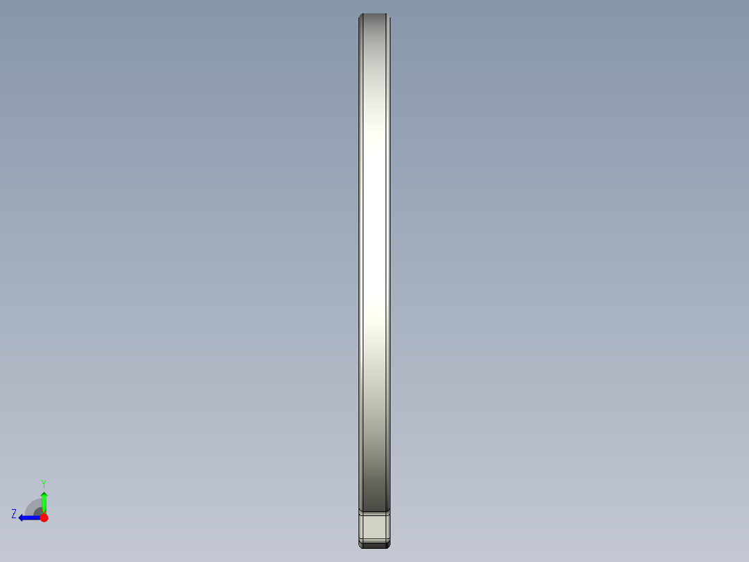 C型扣環(軸用)5507-3D多系列多零件图纸模型右视图