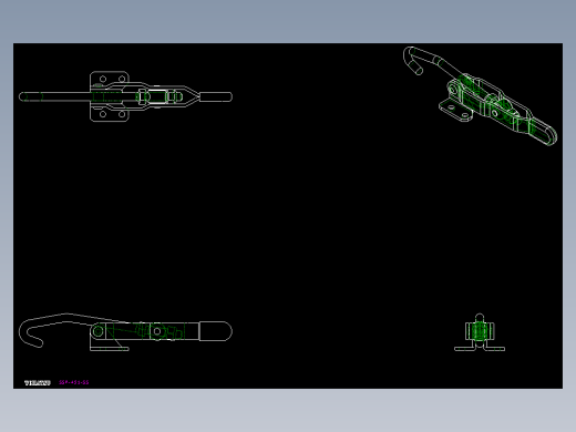 門閂式夾鉗SSP(C)-2D多系列多零件图纸模型