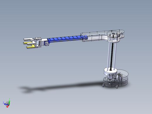圆柱坐标伸缩上下机械臂