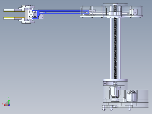 圆柱坐标伸缩上下机械臂后视缩略图