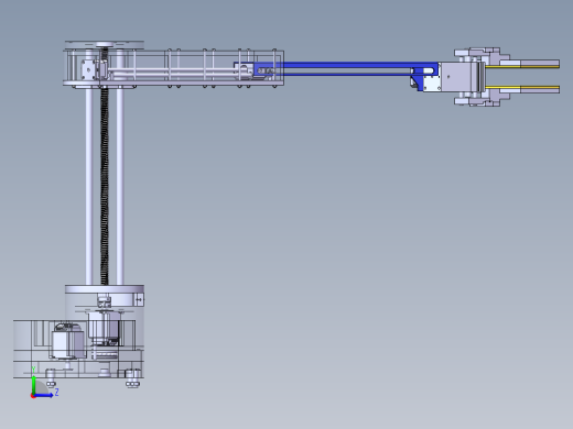 圆柱坐标伸缩上下机械臂左视缩略图