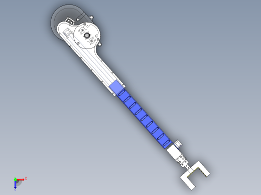 圆柱坐标伸缩上下机械臂俯视缩略图