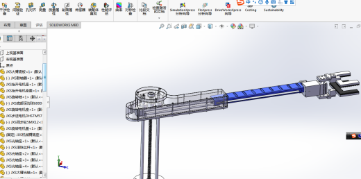 圆柱坐标伸缩上下机械臂缩略图