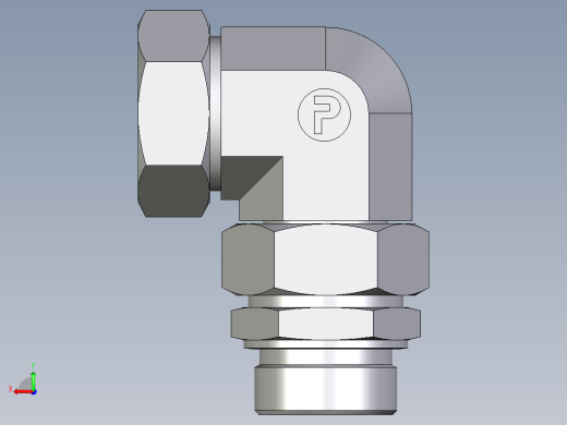 卡套式工业通用硬管接头EO_Assembled_adjustable_standpipe_elbow_EVW42LR71后视缩略图