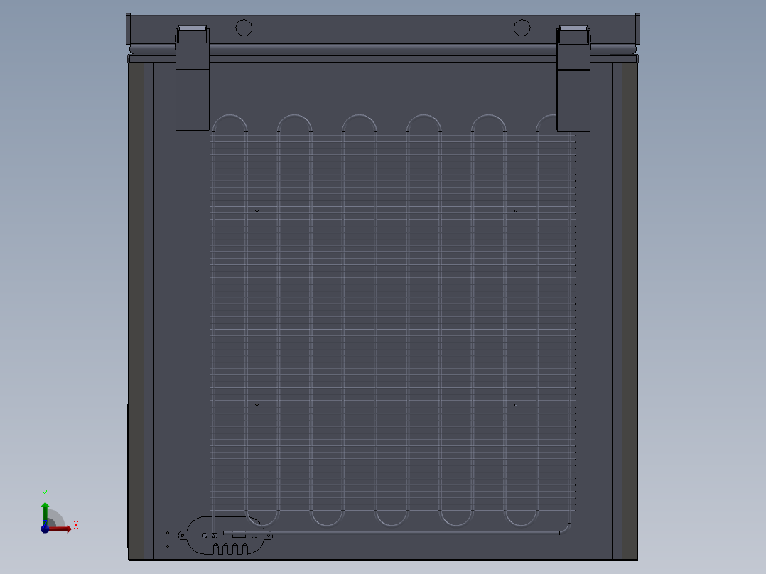 小型的冷冻柜前视图