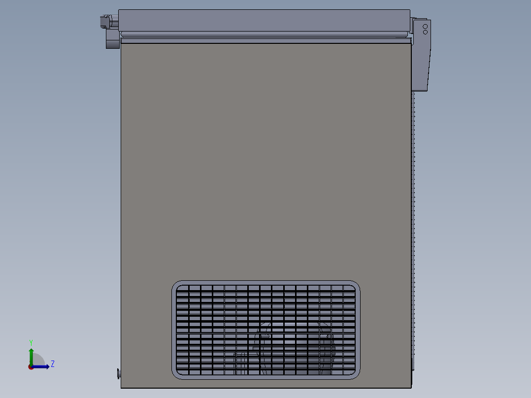 小型的冷冻柜左视图
