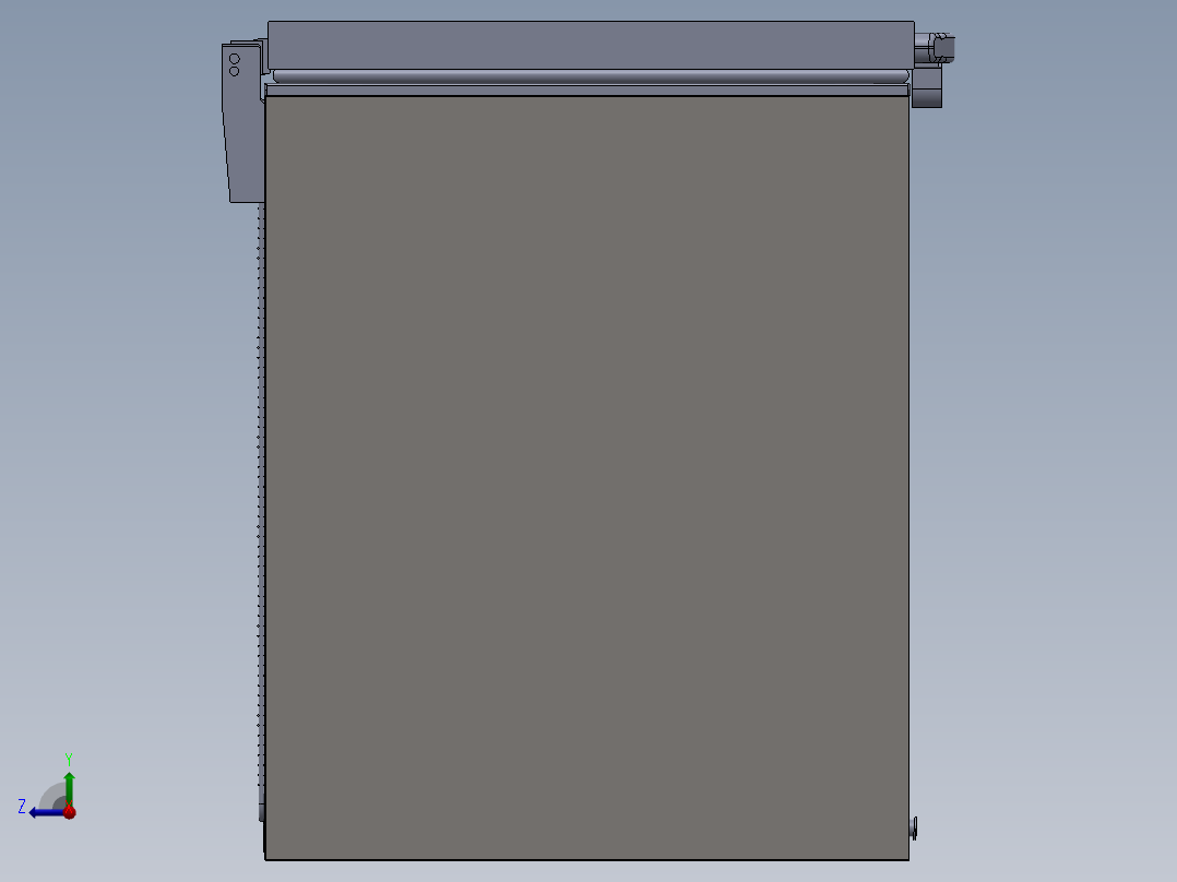 小型的冷冻柜右视图