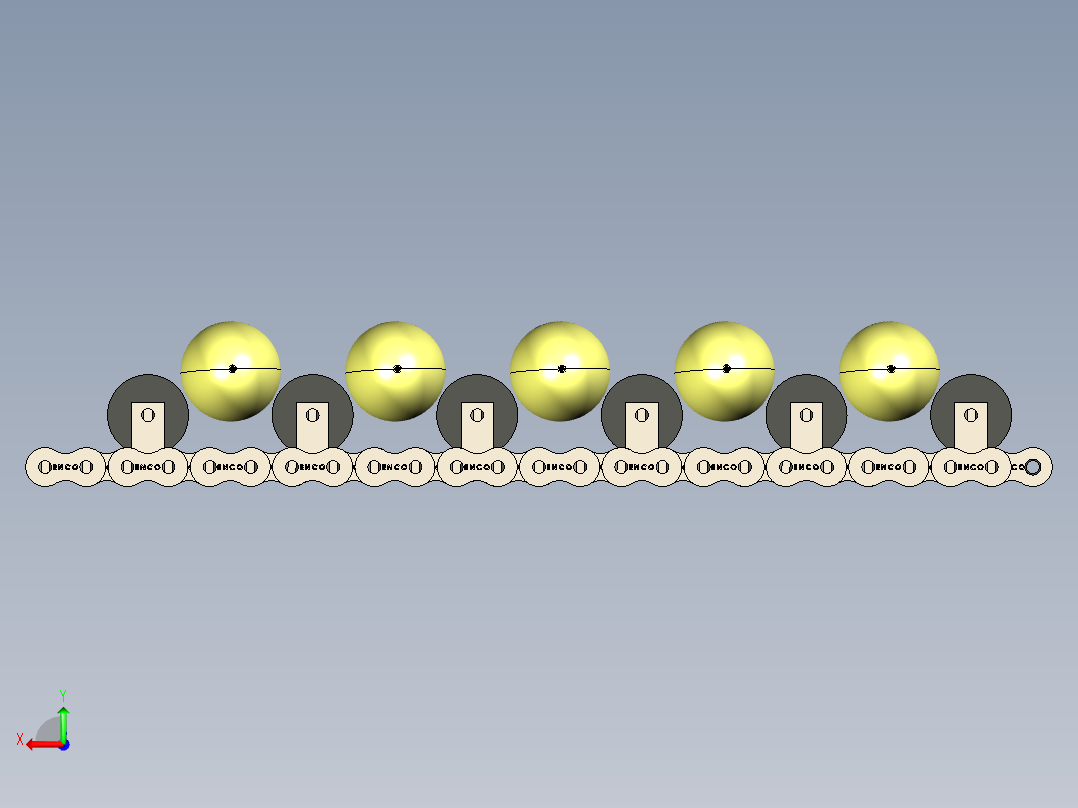 蛋托滚子链---stp后视图