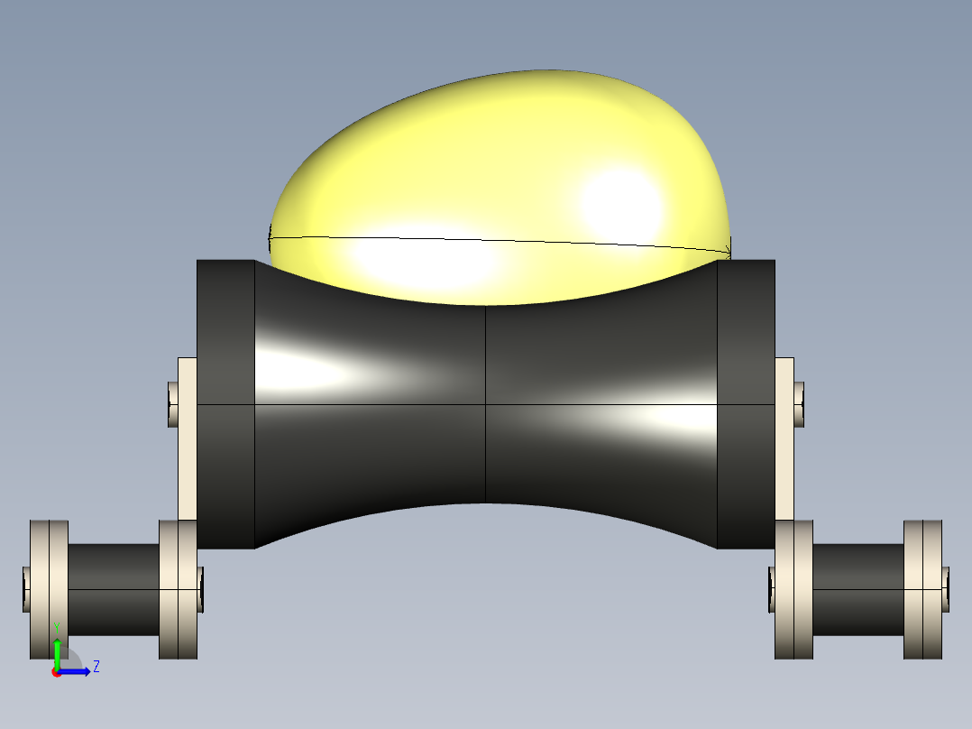 蛋托滚子链---stp左视图
