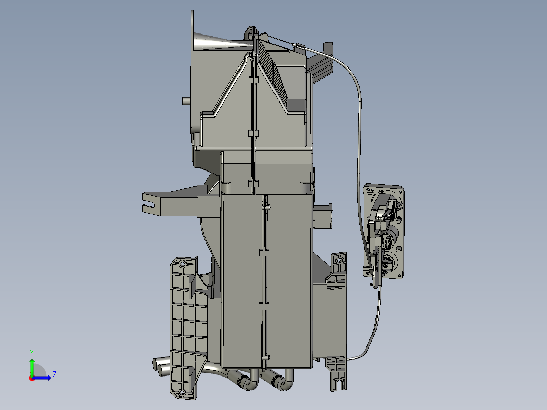 汽车暖风机总成左视图