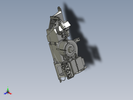汽车暖风机总成正等轴测缩略图