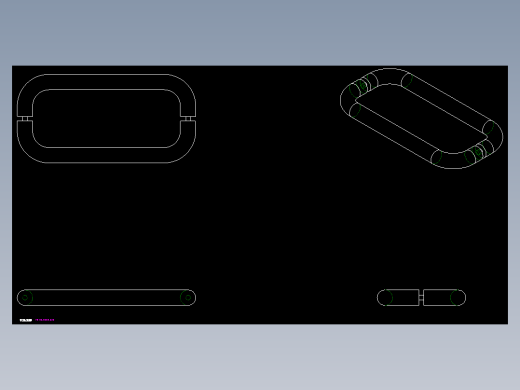 取手(不銹鋼)ER(C)-2D多系列多零件图纸模型