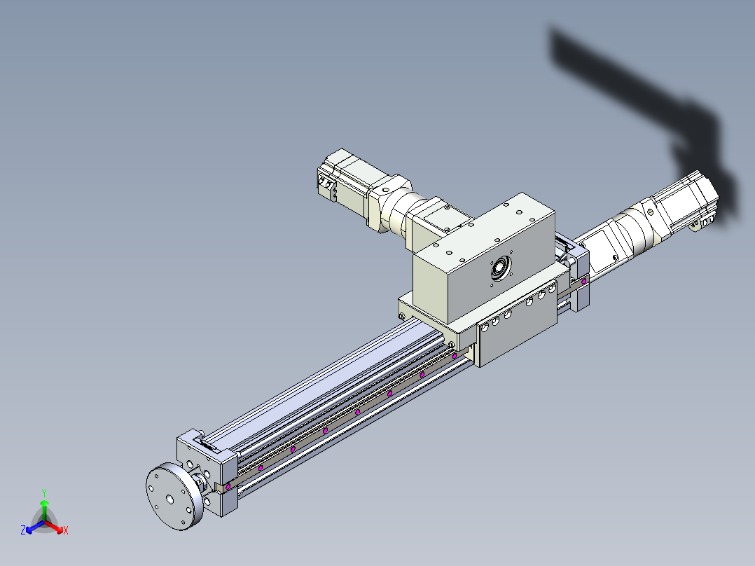 威洛博直线电机模组EB6ZR-L140-S360-LZ575K-Z575K-MS3主视图