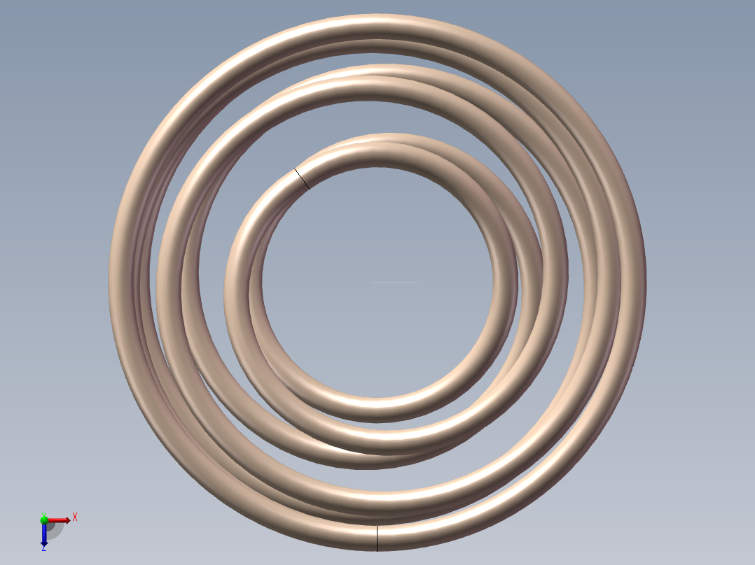 变距变径弹簧模型俯视图