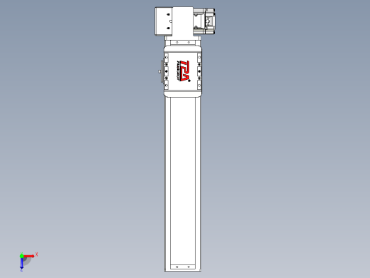 同步带全封闭直线模组TPA-HCB-85D-90-L350-RP-Y-P20-N3俯视缩略图
