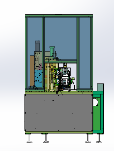 在线锯切冲切一体机(sw18可编辑+工程图+bom）