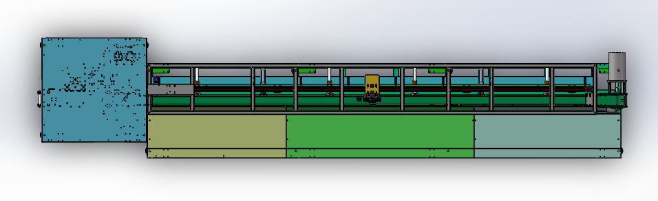 在线锯切冲切一体机(sw18可编辑+工程图+bom）