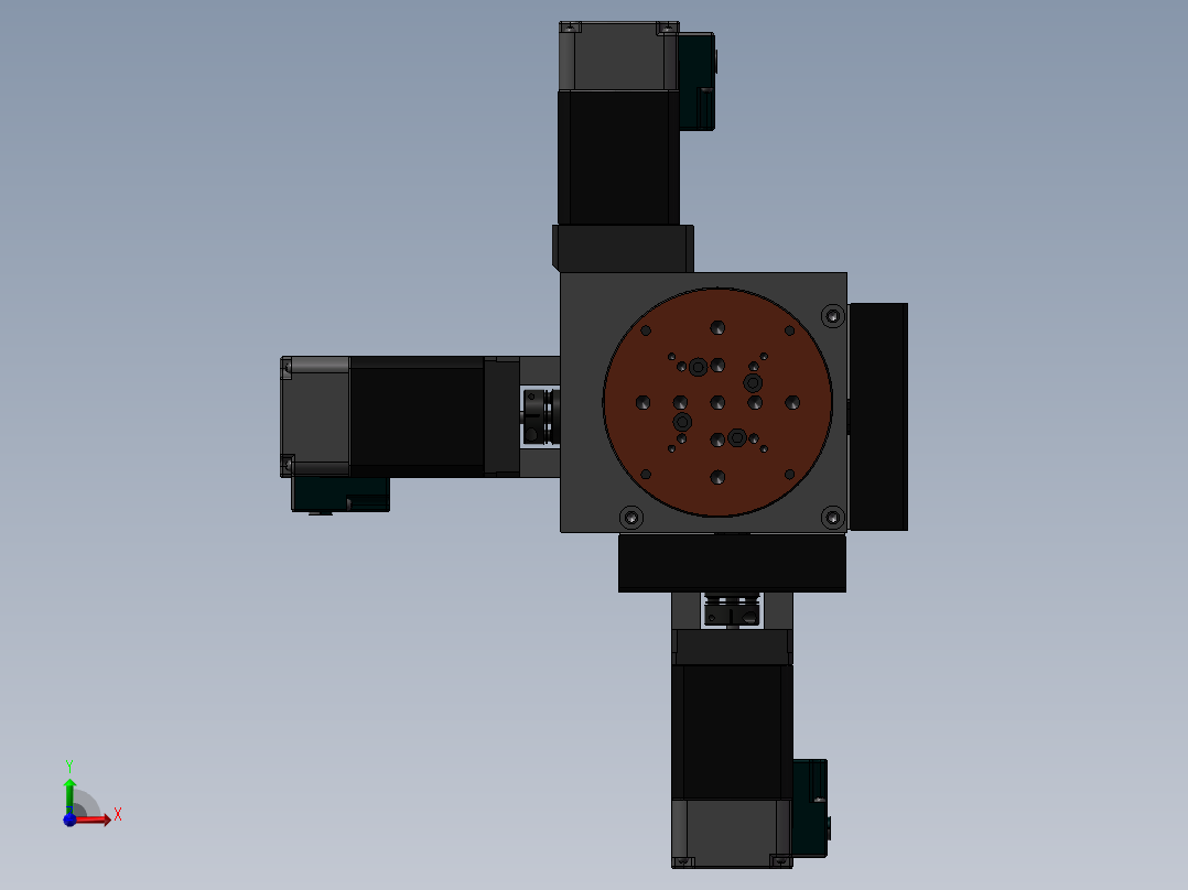可旋转的平面移动平台sw18前视图
