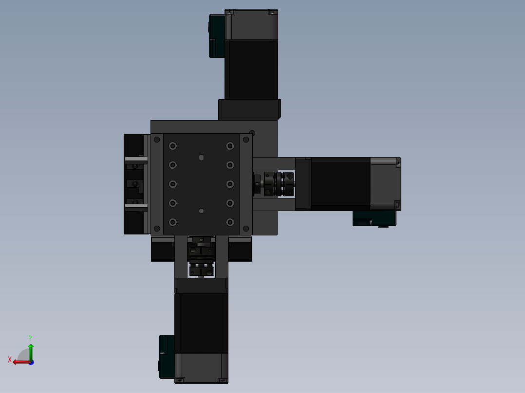 可旋转的平面移动平台sw18后视图