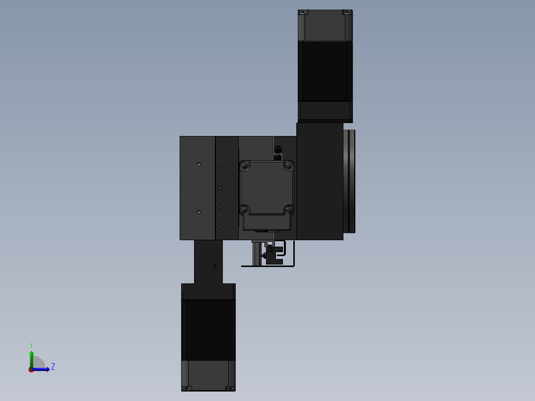 可旋转的平面移动平台sw18左视图