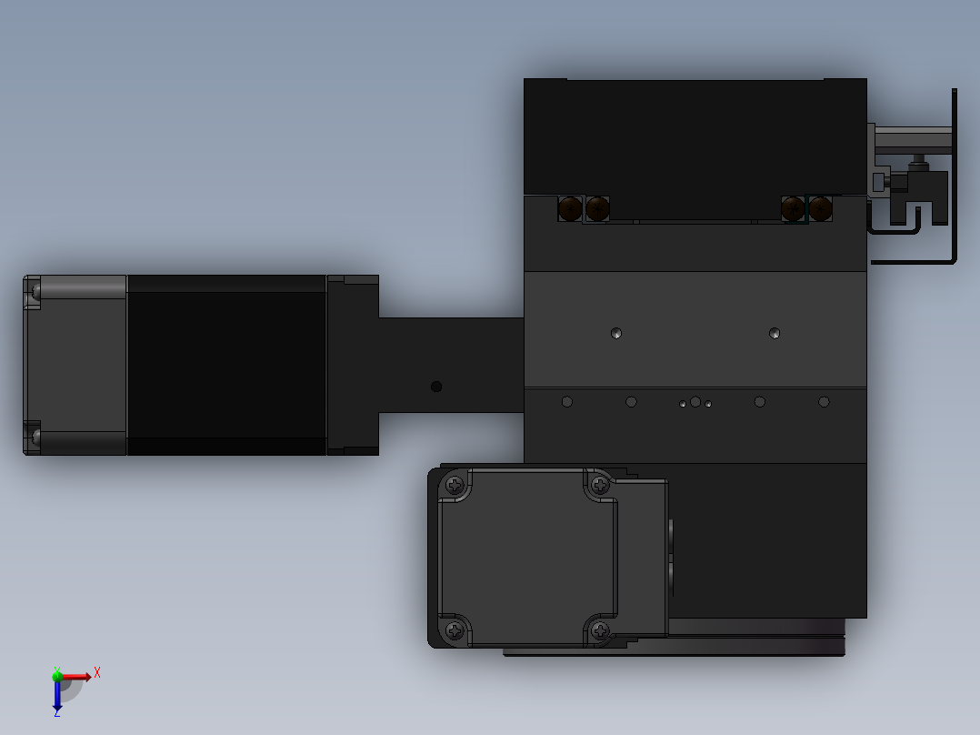 可旋转的平面移动平台sw18俯视图