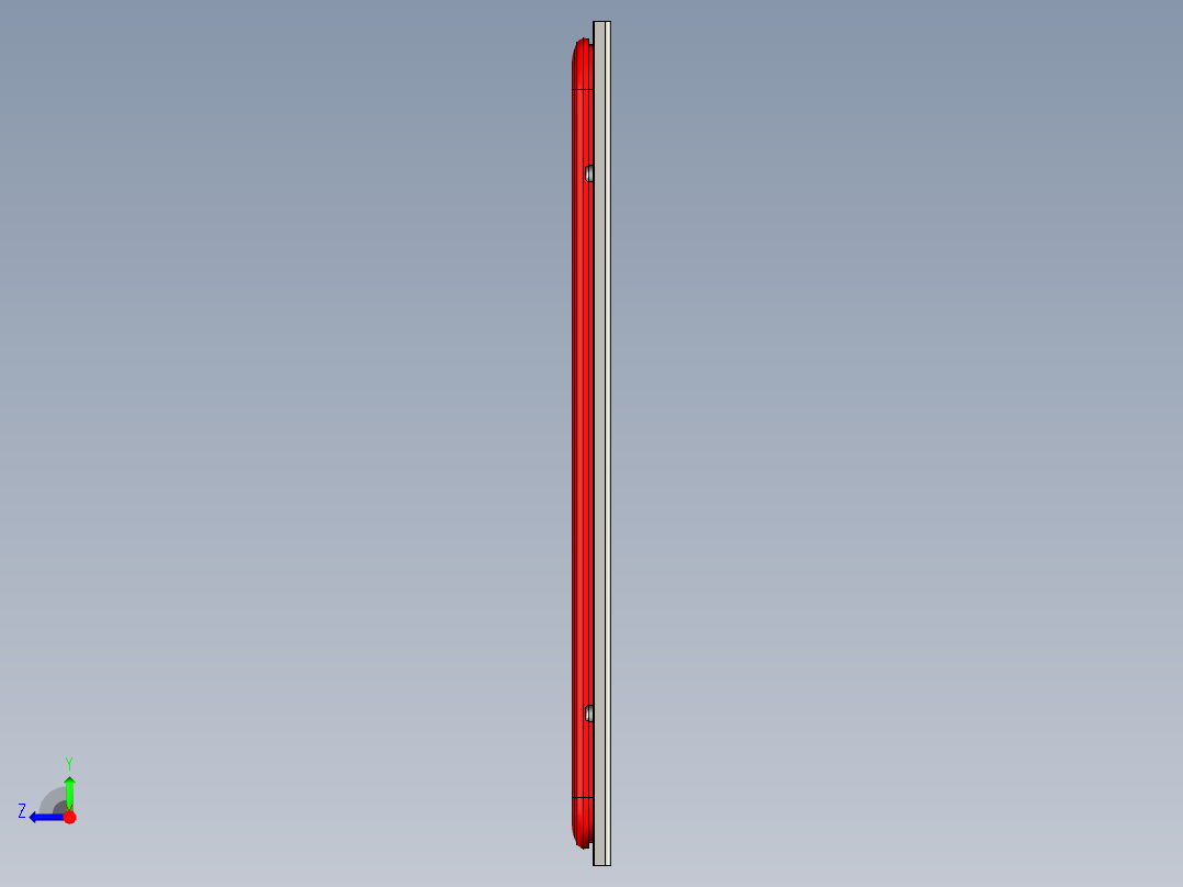 小尺寸方块铝板开粗上表面程序模型右视图