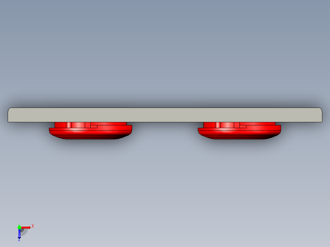 小尺寸方块铝板开粗上表面程序模型俯视图