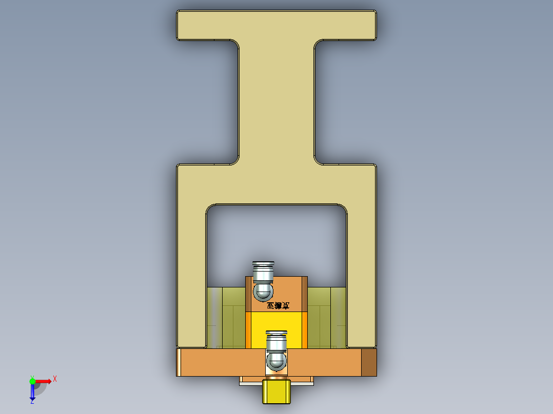 一款金属按键盖铣内腔程序模型俯视图
