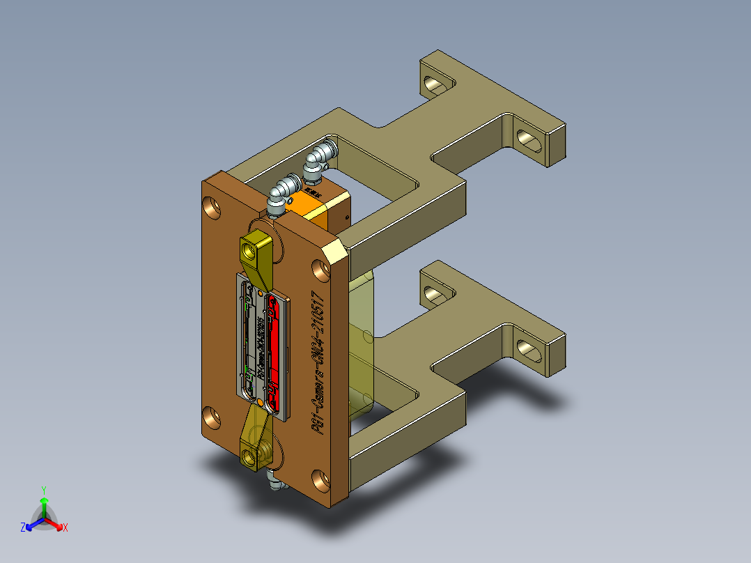 一款金属按键盖铣内腔程序模型正等轴测图