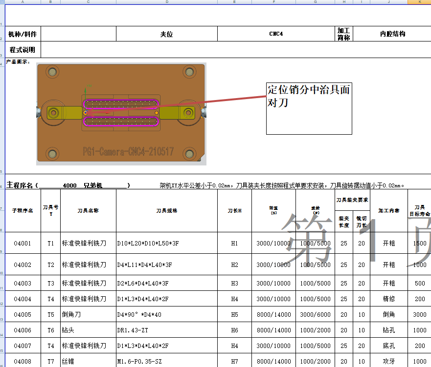 一款金属按键盖铣内腔程序模型