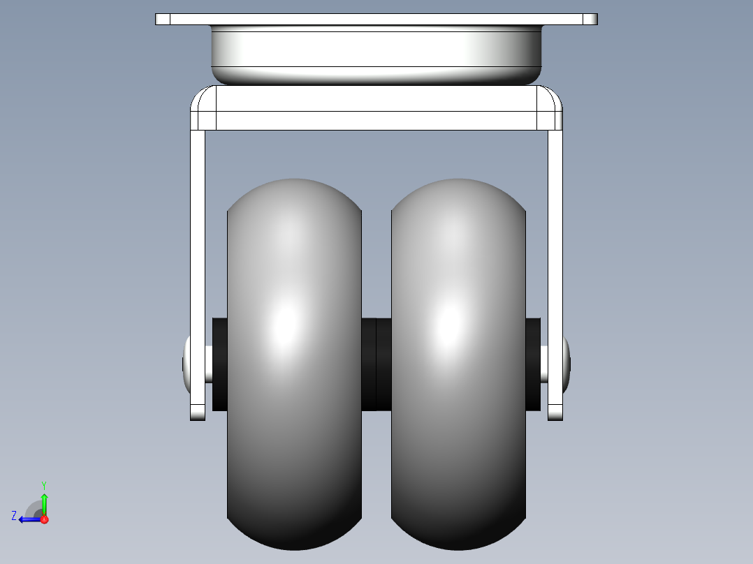万向轮、脚轮(124)右视图