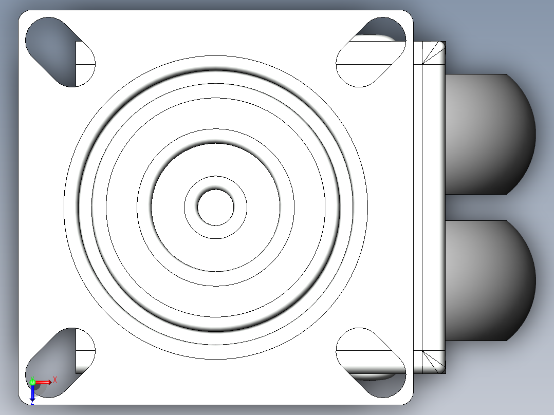 万向轮、脚轮(124)俯视图