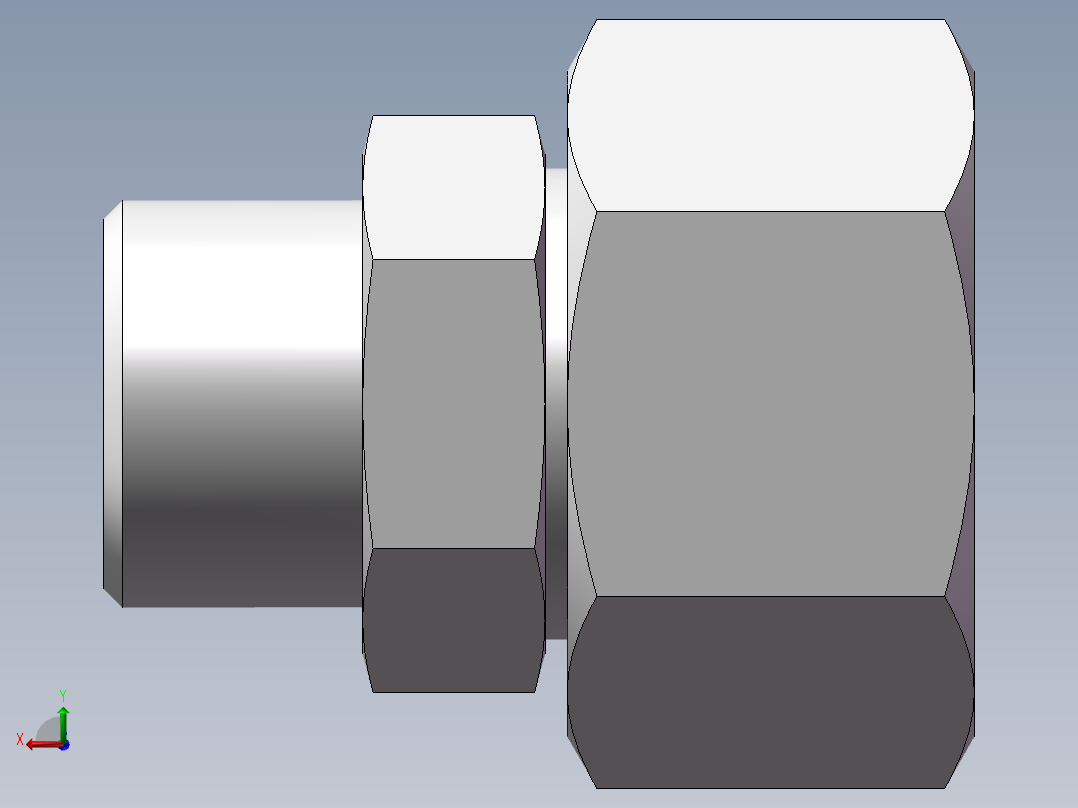直通变径接头、2D-22-30后视图