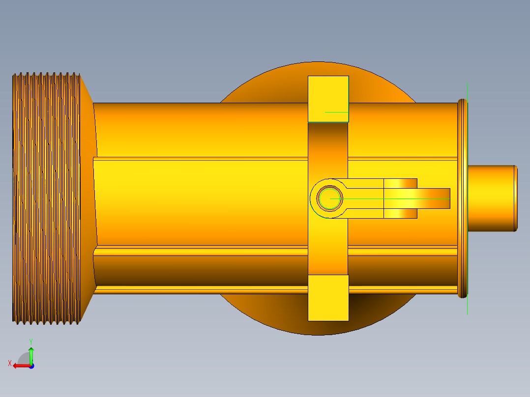 手动绞肉机UG设计图纸 后视图