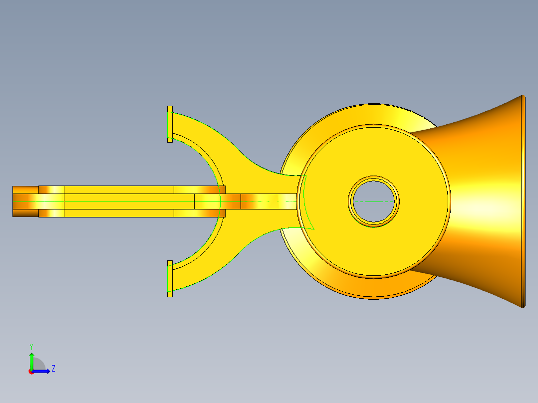 手动绞肉机UG设计图纸 左视图