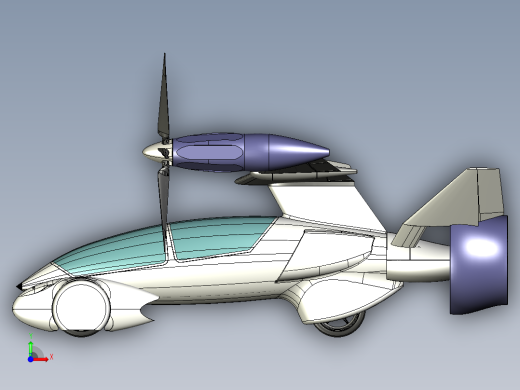 TF-X飞行概念车（PROE设计）前视缩略图