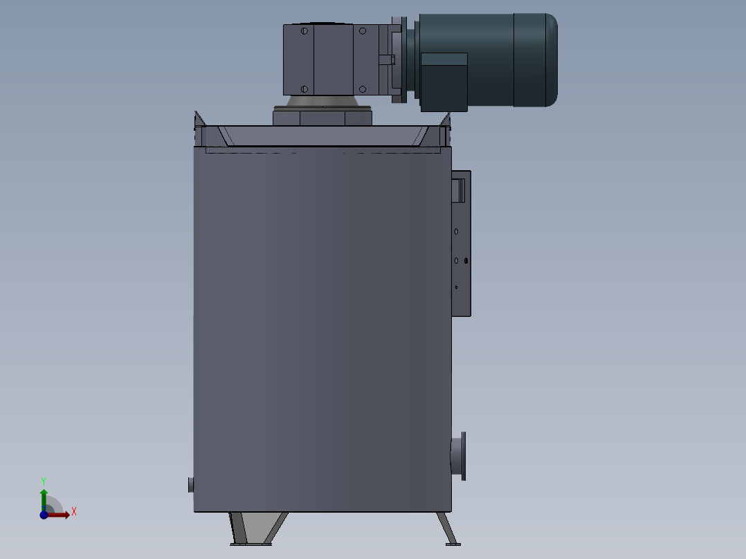 压力容积、化工搅拌罐前视图