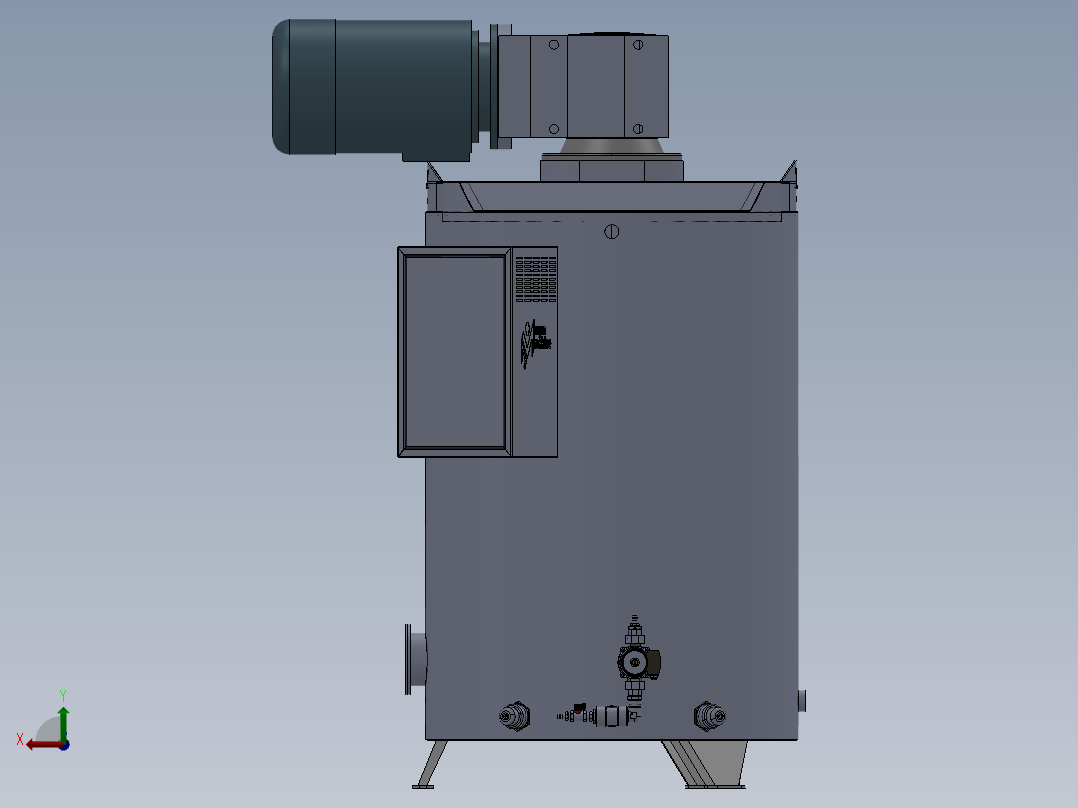 压力容积、化工搅拌罐后视图
